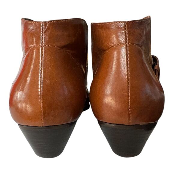 Vintage 9 West Mercedes brown boots with side buckle strap closing size 7.5 - Picture 10 of 16